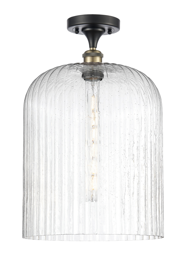 Bridal Veil - 1 Light - 5 inch - Black Antique Brass - Semi-Flush Mount