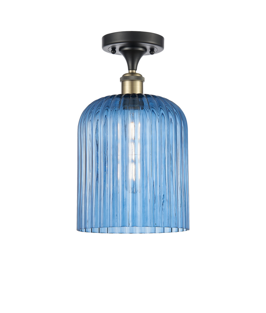 Bridal Veil - 1 Light - 5 inch - Black Antique Brass - Semi-Flush Mount