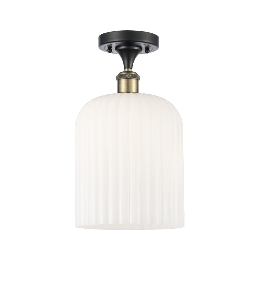 Bridal Veil - 1 Light - 5 inch - Black Antique Brass - Semi-Flush Mount