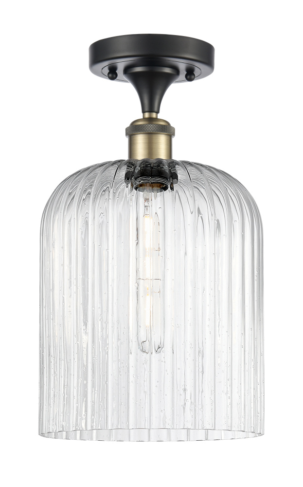 Bridal Veil - 1 Light - 5 inch - Black Antique Brass - Semi-Flush Mount