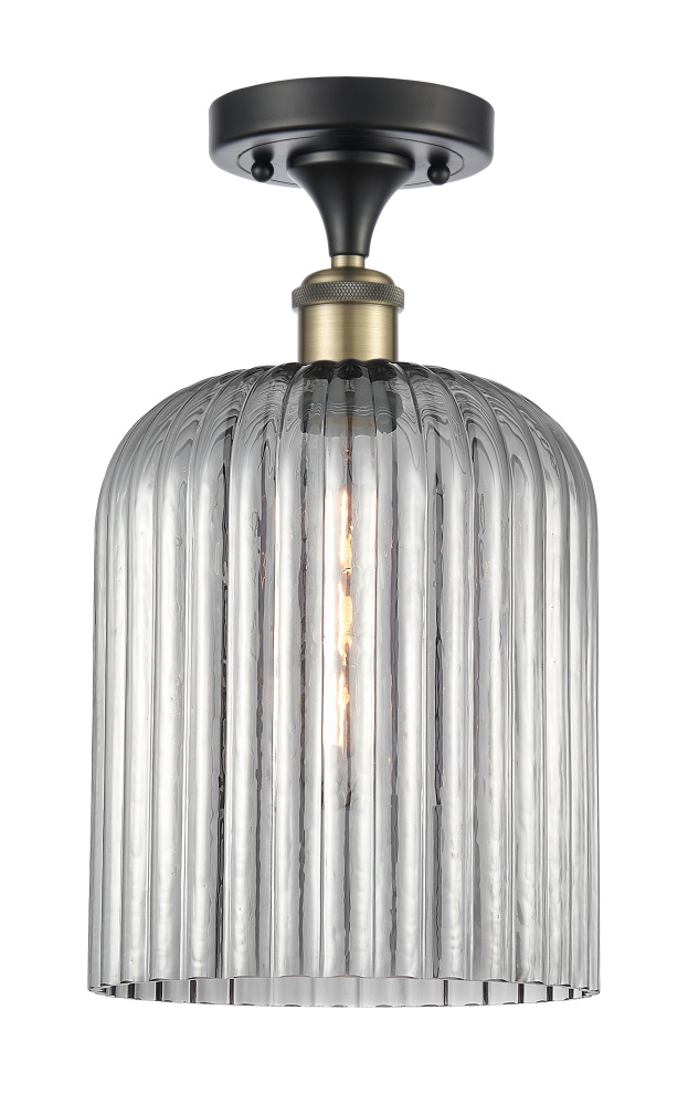 Bridal Veil - 1 Light - 5 inch - Black Antique Brass - Semi-Flush Mount