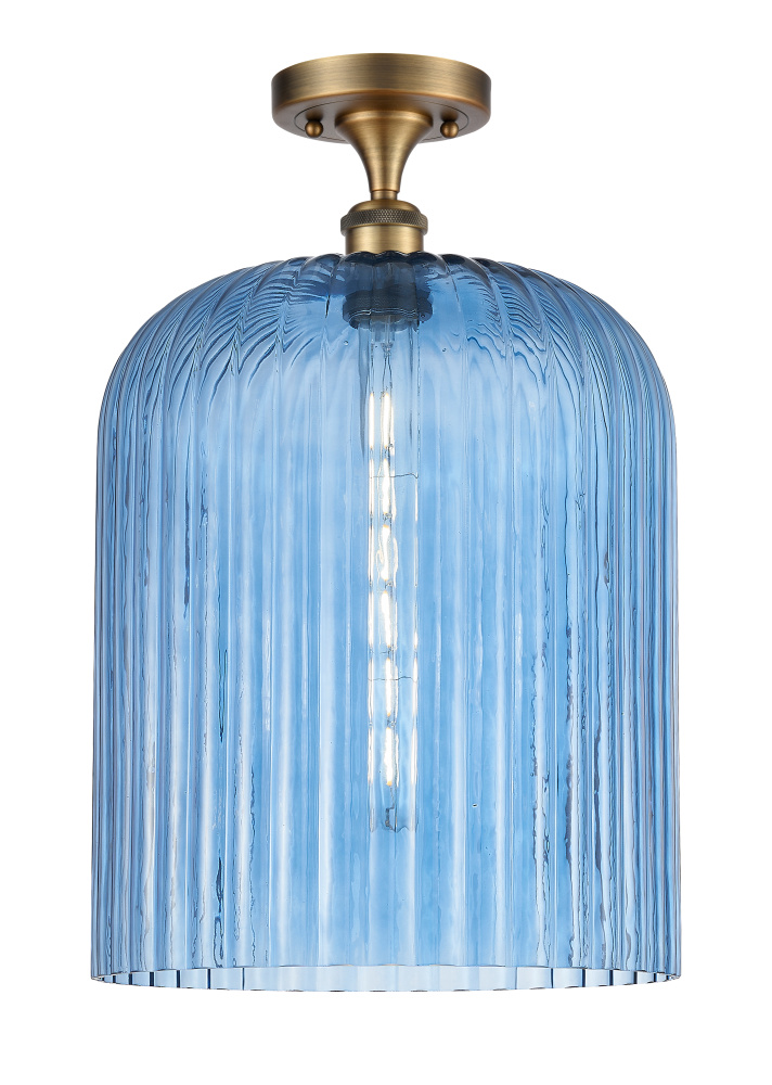 Bridal Veil - 1 Light - 5 inch - Brushed Brass - Semi-Flush Mount