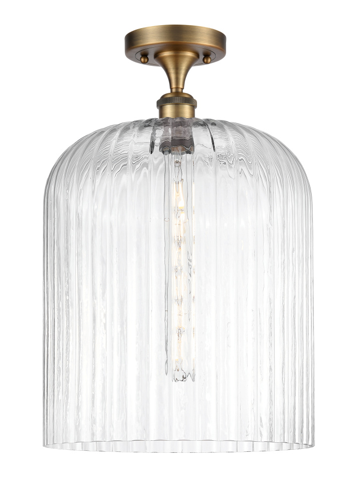 Bridal Veil - 1 Light - 5 inch - Brushed Brass - Semi-Flush Mount