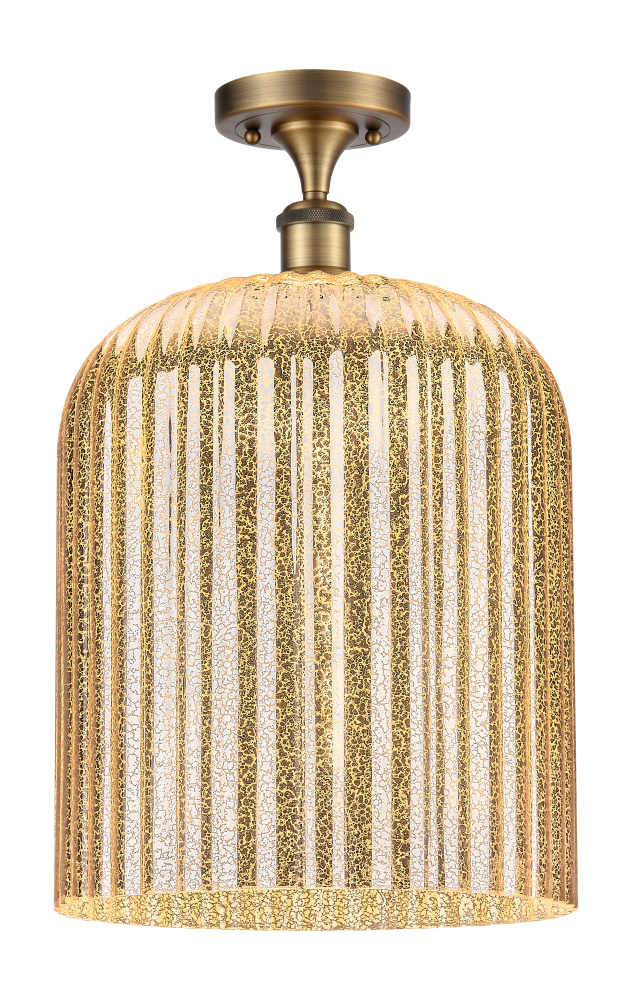 Bridal Veil - 1 Light - 5 inch - Brushed Brass - Semi-Flush Mount