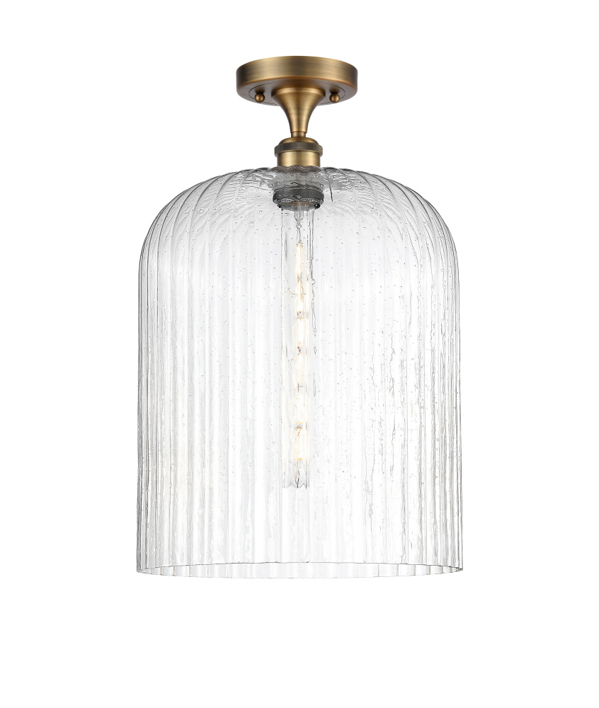 Bridal Veil - 1 Light - 5 inch - Brushed Brass - Semi-Flush Mount