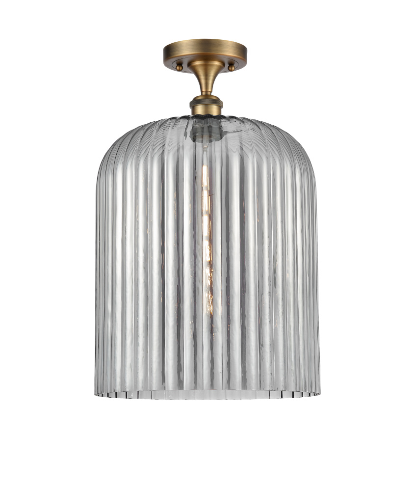 Bridal Veil - 1 Light - 5 inch - Brushed Brass - Semi-Flush Mount