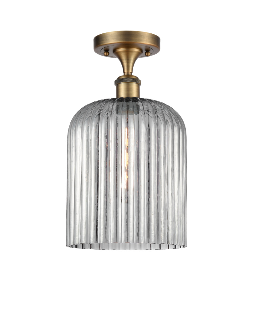 Bridal Veil - 1 Light - 5 inch - Brushed Brass - Semi-Flush Mount