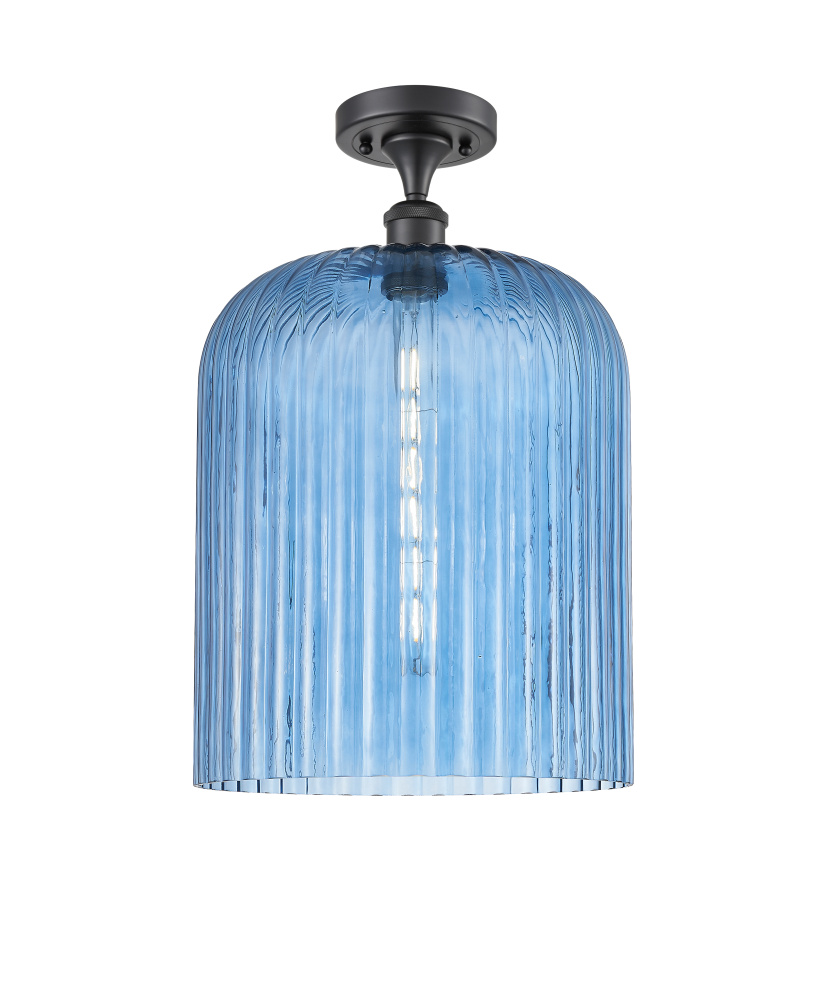 Bridal Veil - 1 Light - 5 inch - Matte Black - Semi-Flush Mount