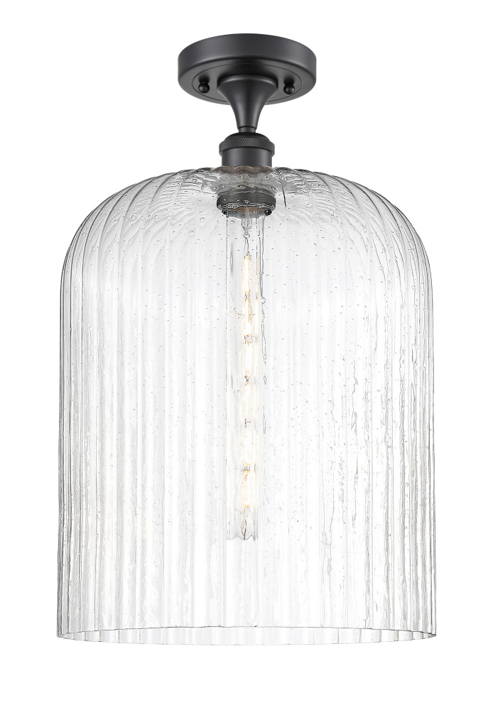 Bridal Veil - 1 Light - 5 inch - Matte Black - Semi-Flush Mount