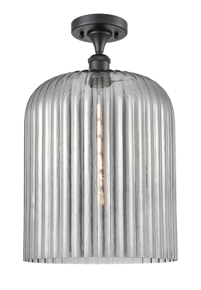 Bridal Veil - 1 Light - 5 inch - Matte Black - Semi-Flush Mount