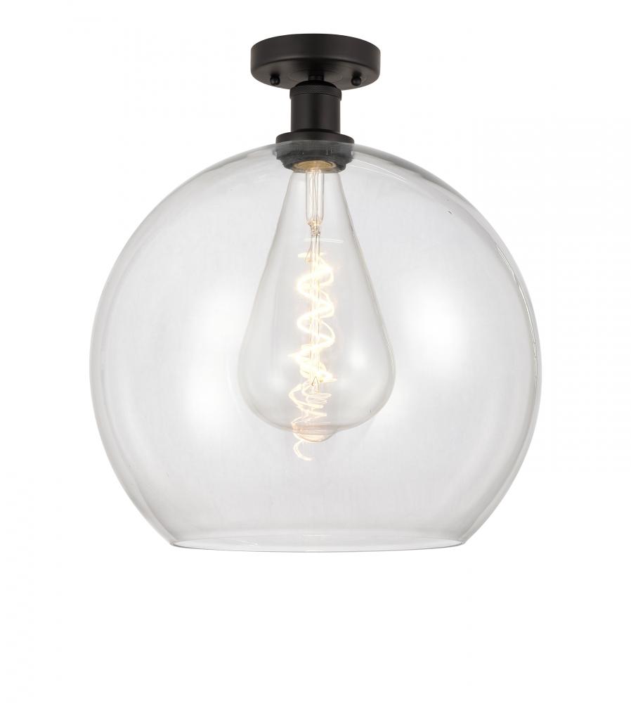 Athens - 1 Light - 14 inch - Oil Rubbed Bronze - Semi-Flush Mount