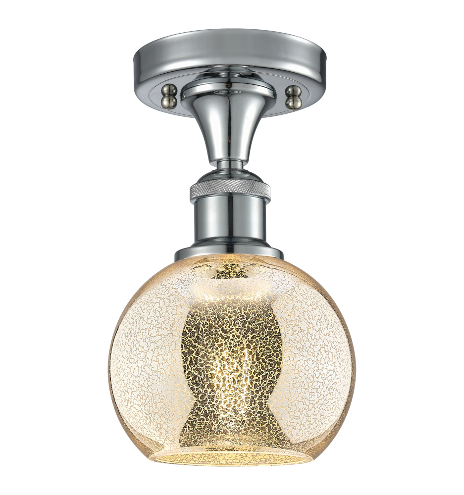 Athens - 1 Light - 6 inch - Polished Chrome - Semi-Flush Mount