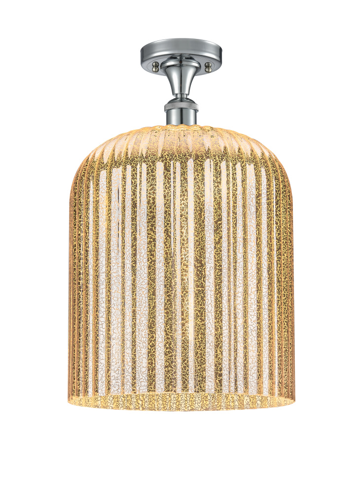 Bridal Veil - 1 Light - 5 inch - Polished Chrome - Semi-Flush Mount