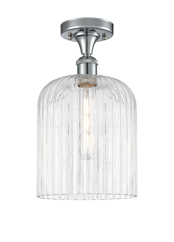 Bridal Veil - 1 Light - 5 inch - Polished Chrome - Semi-Flush Mount