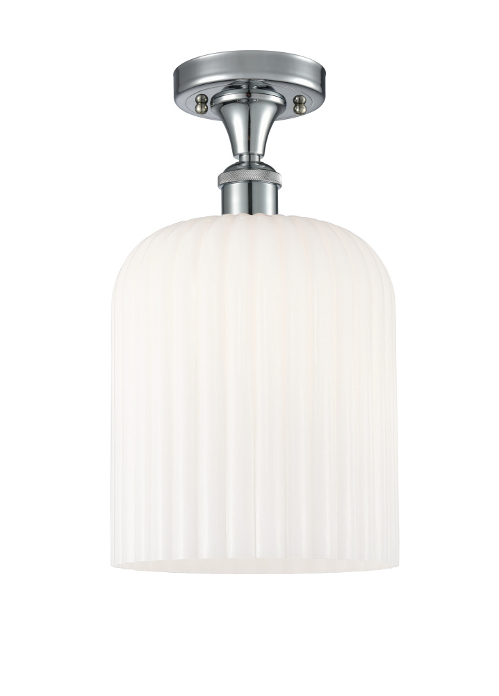 Bridal Veil - 1 Light - 5 inch - Polished Chrome - Semi-Flush Mount