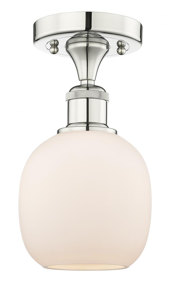 Belfast - 1 Light - 6 inch - Polished Nickel - Semi-Flush Mount