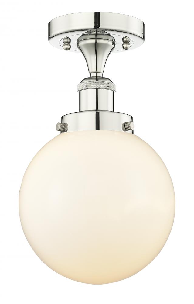 Beacon - 1 Light - 8 inch - Polished Nickel - Semi-Flush Mount