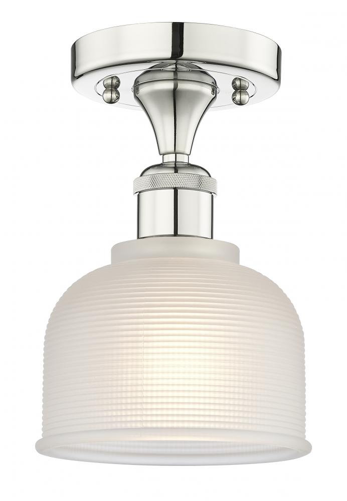 Dayton - 1 Light - 6 inch - Polished Nickel - Semi-Flush Mount