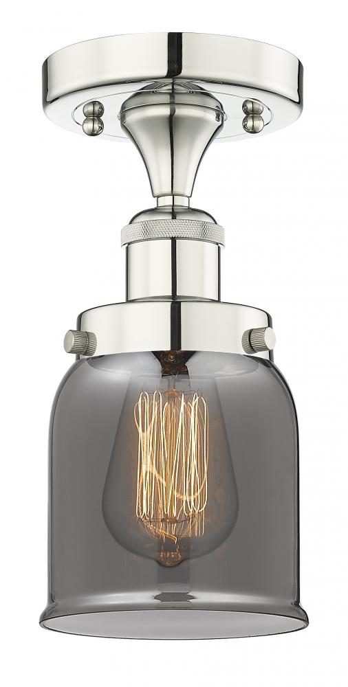 Bell - 1 Light - 5 inch - Polished Nickel - Semi-Flush Mount