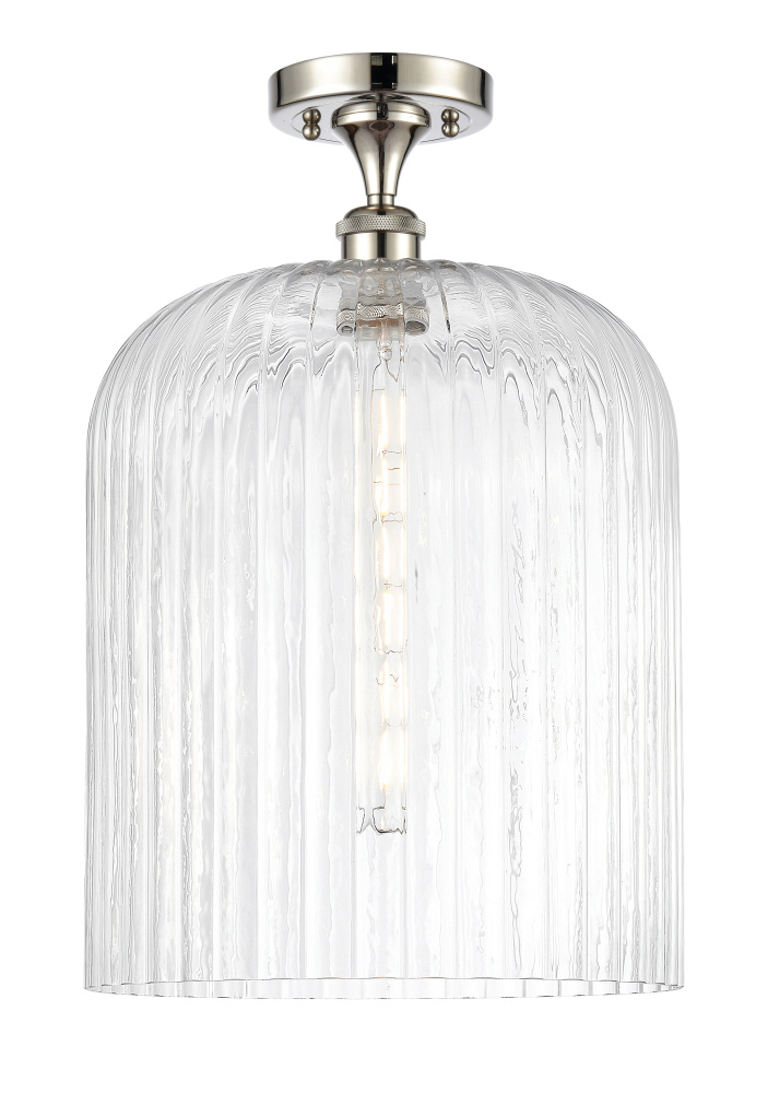 Bridal Veil - 1 Light - 5 inch - Polished Nickel - Semi-Flush Mount