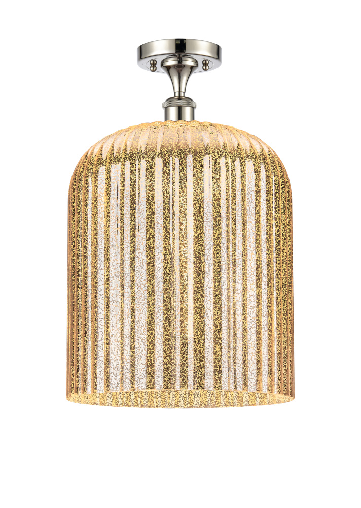 Bridal Veil - 1 Light - 5 inch - Polished Nickel - Semi-Flush Mount