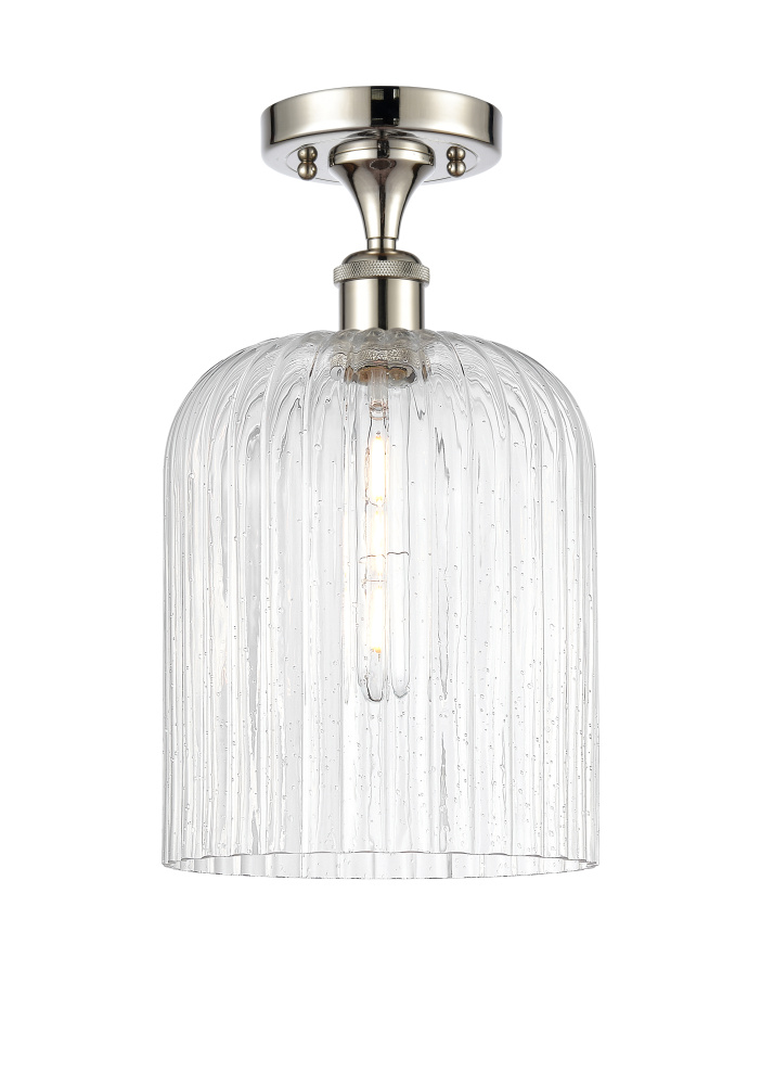 Bridal Veil - 1 Light - 5 inch - Polished Nickel - Semi-Flush Mount