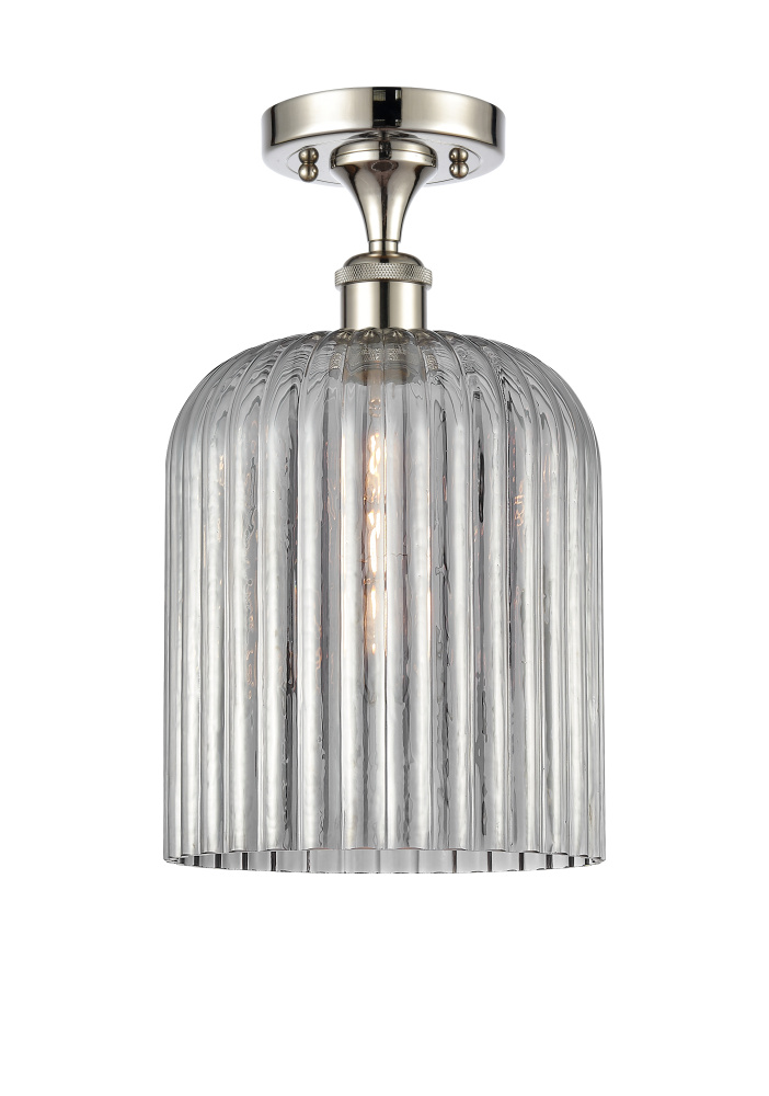 Bridal Veil - 1 Light - 5 inch - Polished Nickel - Semi-Flush Mount