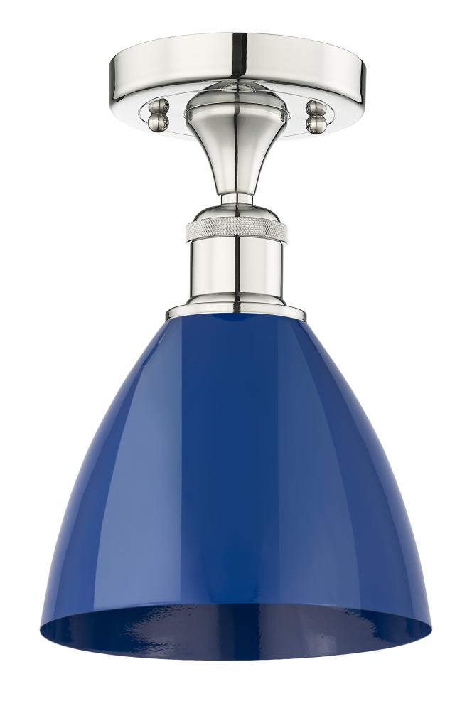 Plymouth - 1 Light - 8 inch - Polished Nickel - Semi-Flush Mount