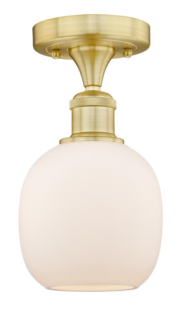 Belfast - 1 Light - 6 inch - Satin Gold - Semi-Flush Mount