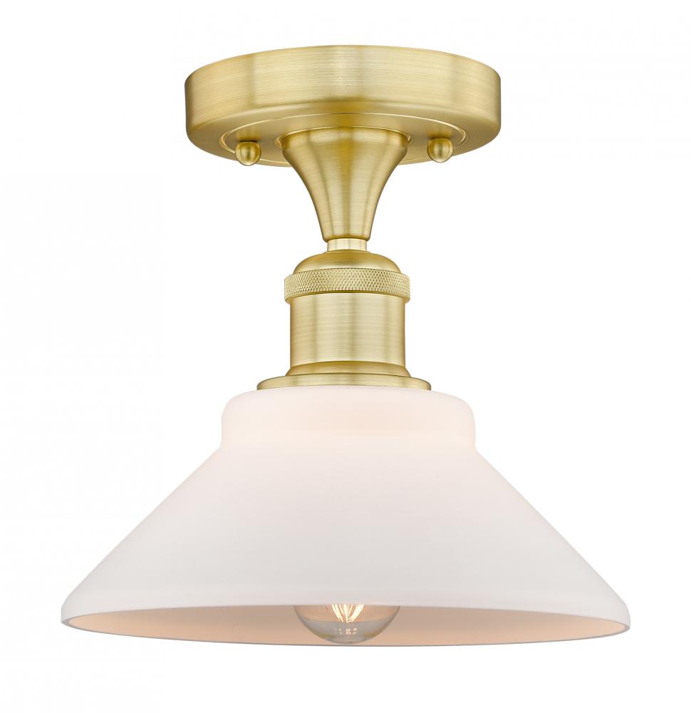 Orwell - 1 Light - 8 inch - Satin Gold - Semi-Flush Mount