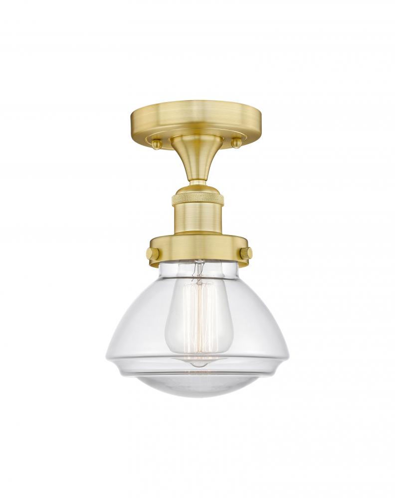 Olean - 1 Light - 7 inch - Satin Gold - Semi-Flush Mount