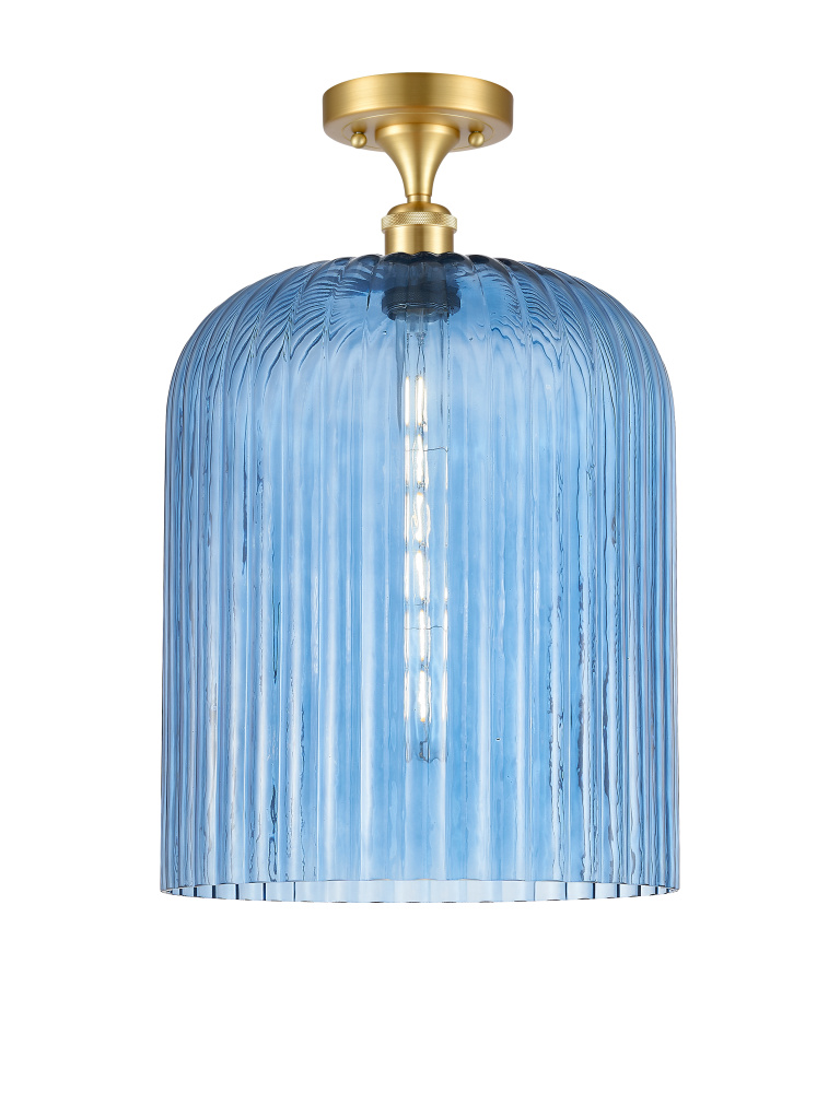 Bridal Veil - 1 Light - 5 inch - Satin Gold - Semi-Flush Mount