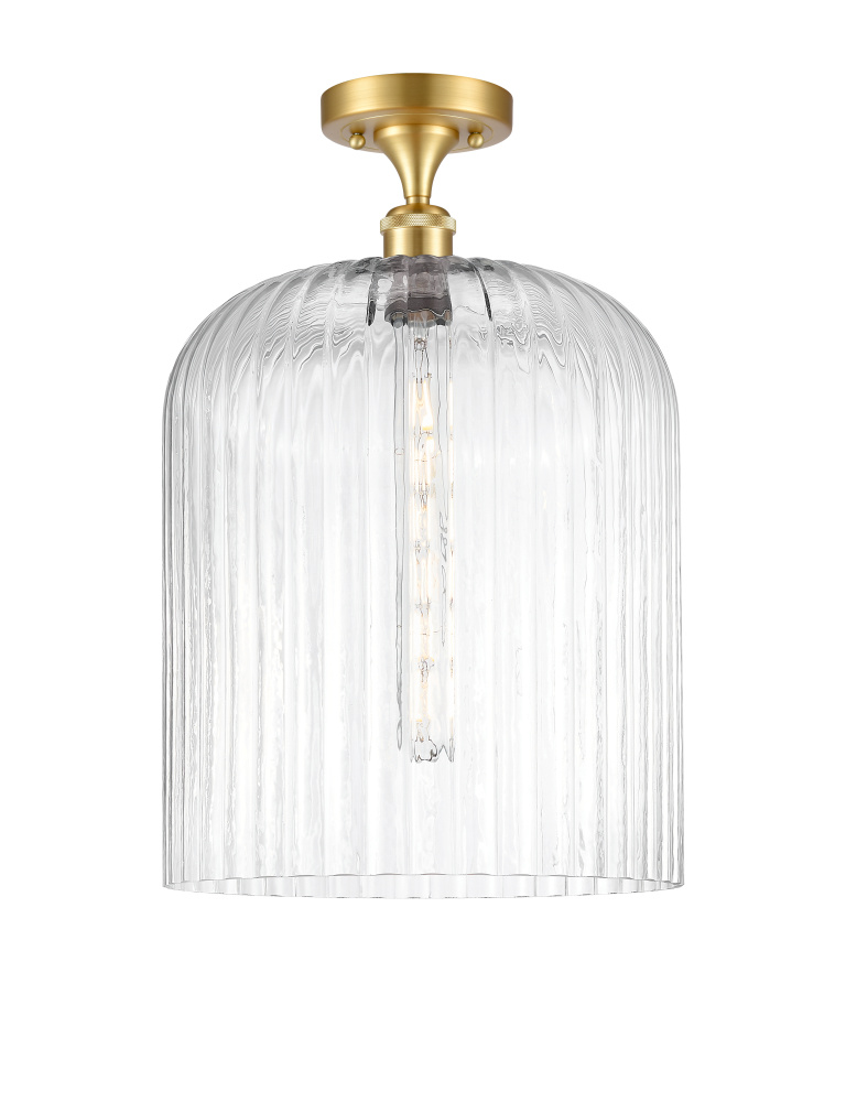 Bridal Veil - 1 Light - 5 inch - Satin Gold - Semi-Flush Mount