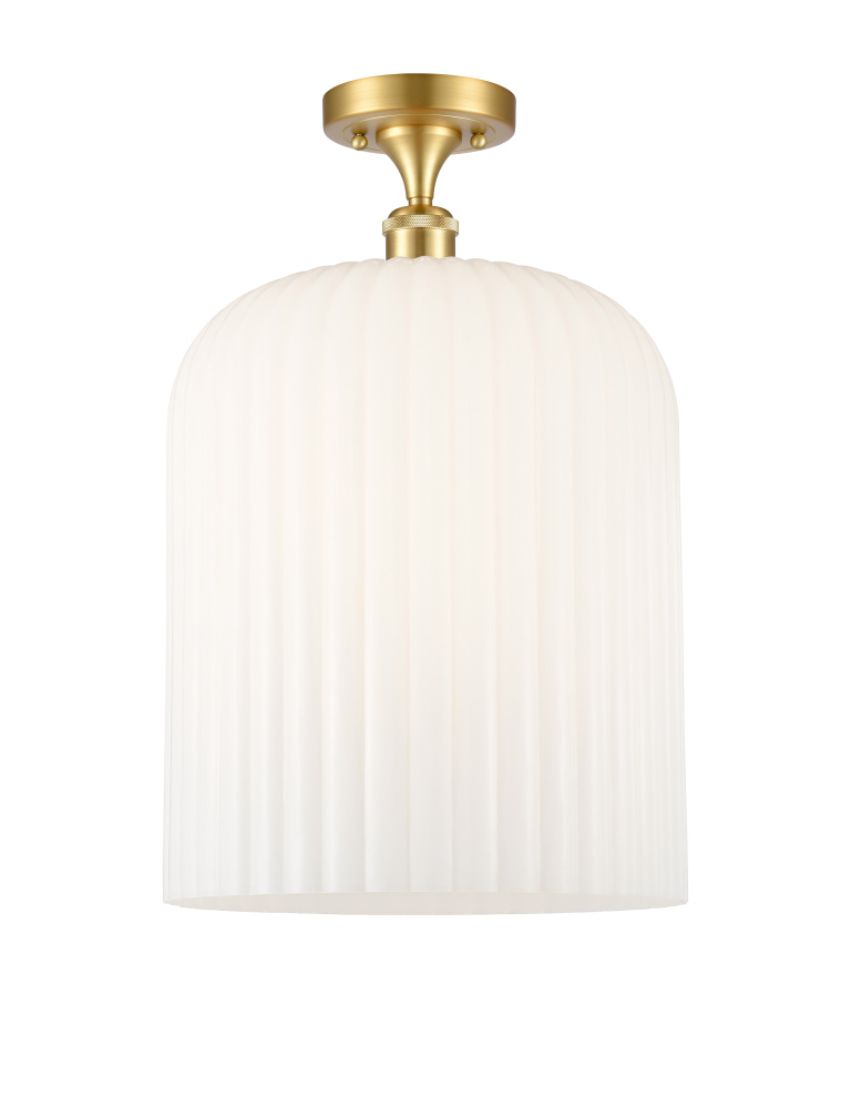 Bridal Veil - 1 Light - 5 inch - Satin Gold - Semi-Flush Mount