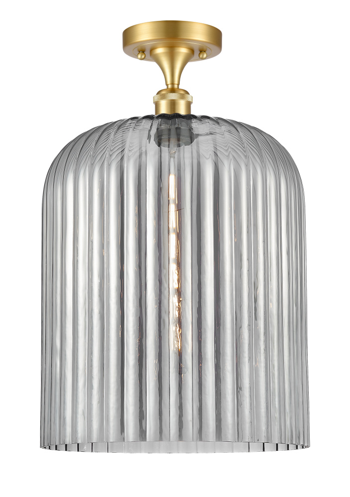 Bridal Veil - 1 Light - 5 inch - Satin Gold - Semi-Flush Mount