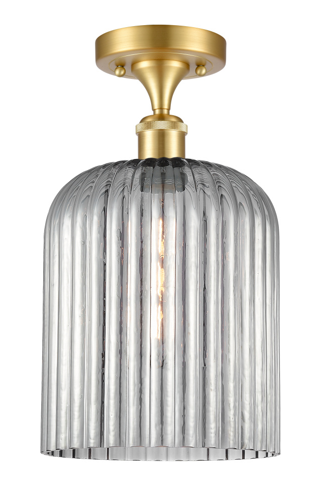 Bridal Veil - 1 Light - 5 inch - Satin Gold - Semi-Flush Mount