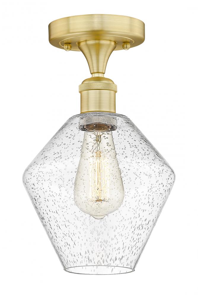 Cindyrella - 1 Light - 8 inch - Satin Gold - Semi-Flush Mount