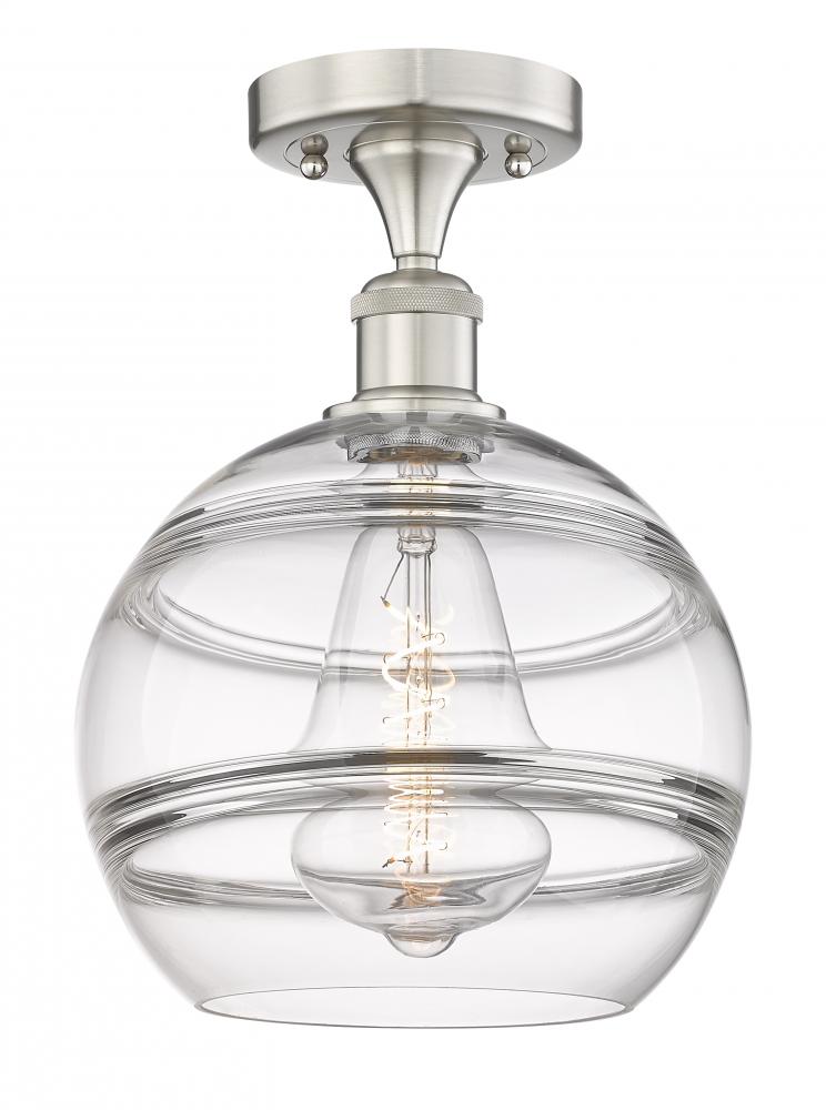 Rochester - 1 Light - 10 inch - Brushed Satin Nickel - Semi-Flush Mount