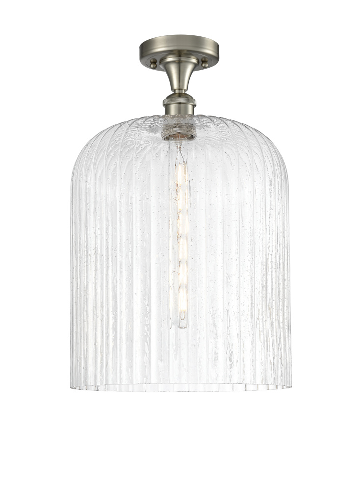 Bridal Veil - 1 Light - 5 inch - Brushed Satin Nickel - Semi-Flush Mount