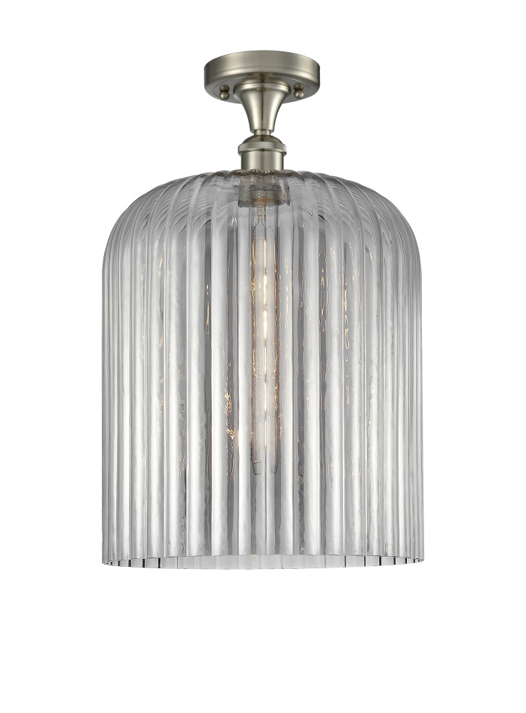 Bridal Veil - 1 Light - 5 inch - Brushed Satin Nickel - Semi-Flush Mount