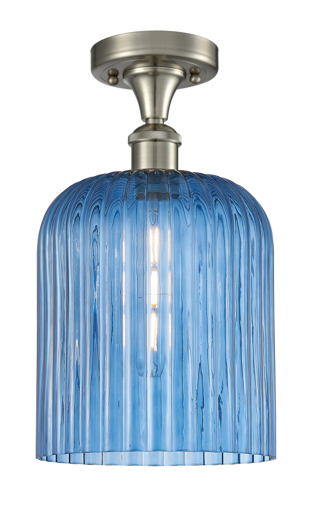 Bridal Veil - 1 Light - 5 inch - Brushed Satin Nickel - Semi-Flush Mount