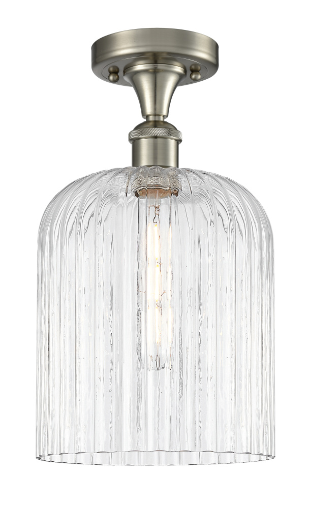 Bridal Veil - 1 Light - 5 inch - Brushed Satin Nickel - Semi-Flush Mount