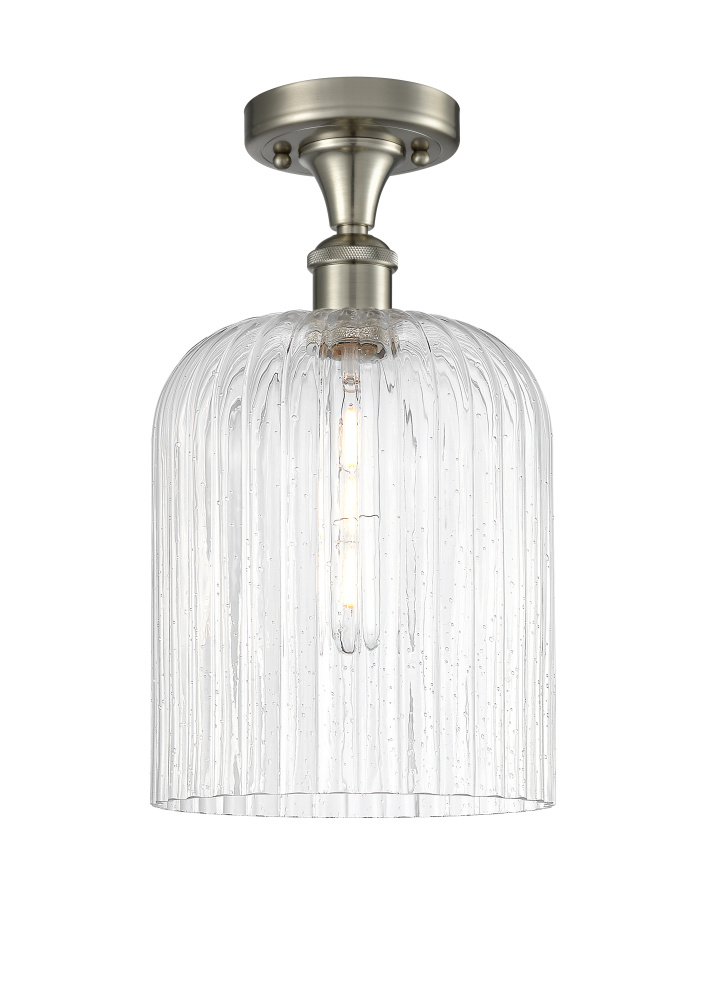 Bridal Veil - 1 Light - 5 inch - Brushed Satin Nickel - Semi-Flush Mount