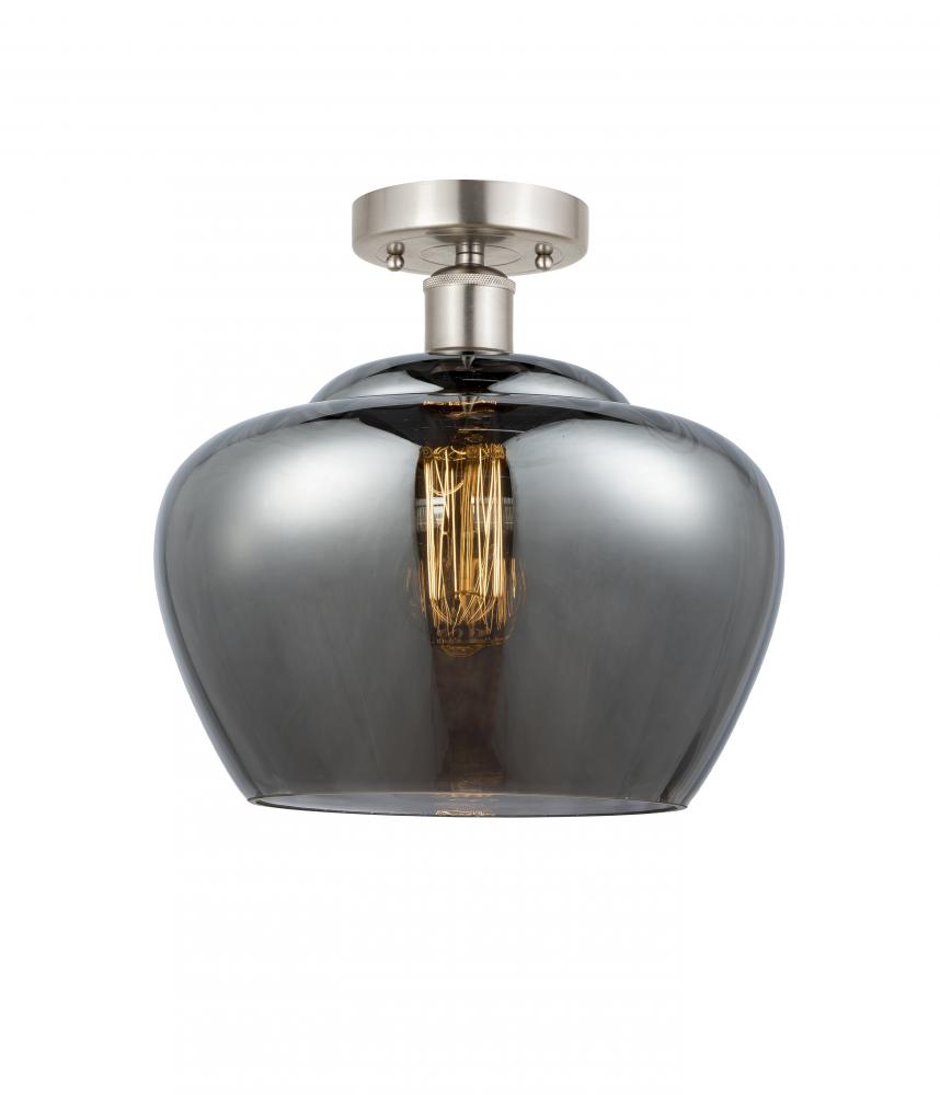 Fenton - 1 Light - 11 inch - Brushed Satin Nickel - Semi-Flush Mount