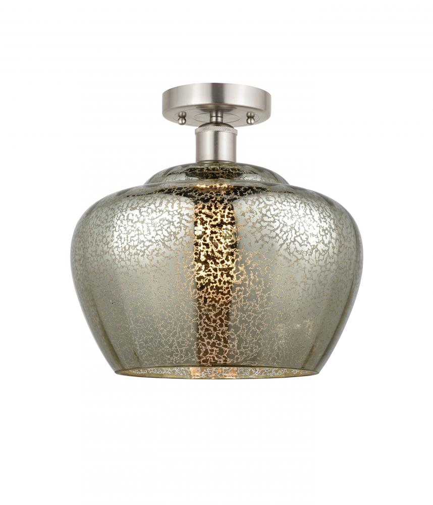 Fenton - 1 Light - 11 inch - Brushed Satin Nickel - Semi-Flush Mount