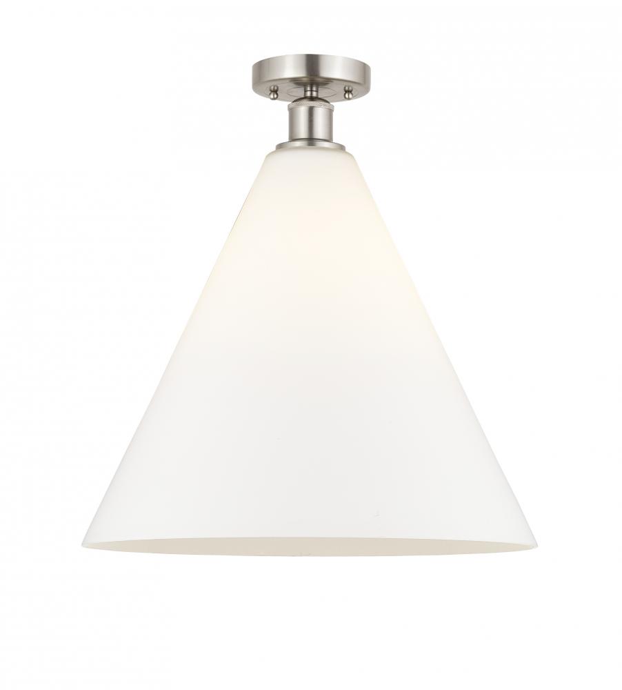 Berkshire - 1 Light - 16 inch - Brushed Satin Nickel - Semi-Flush Mount