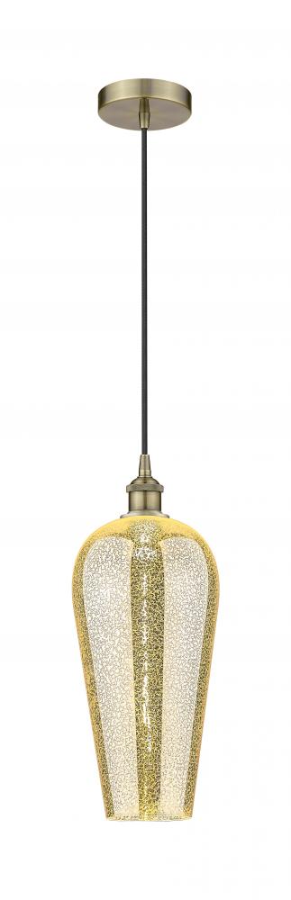 Chelsea - 1 Light - 8 inch - Antique Brass - Cord hung - Mini Pendant