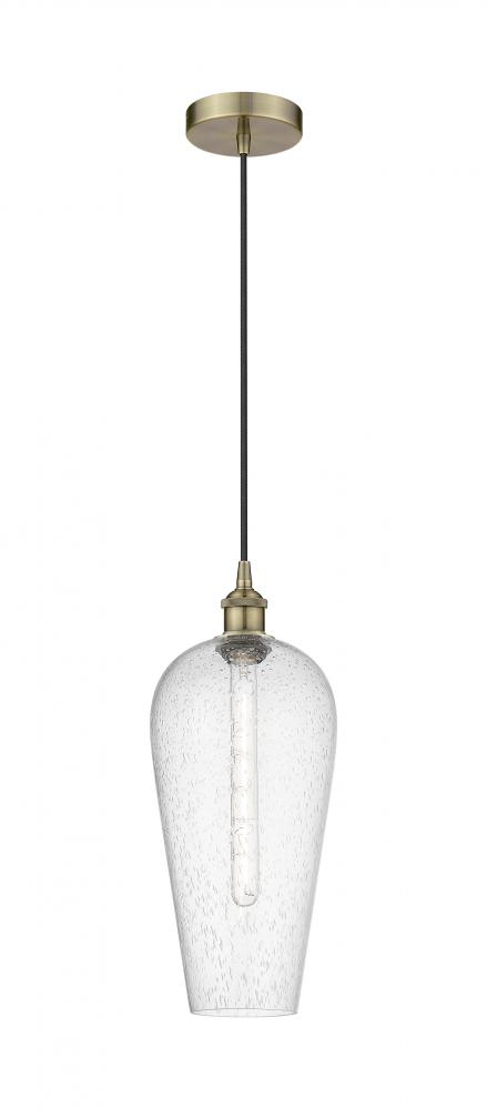 Chelsea - 1 Light - 8 inch - Antique Brass - Cord hung - Mini Pendant