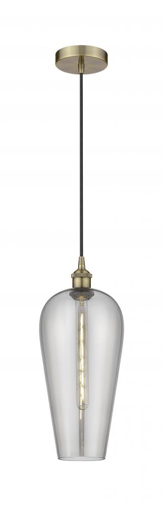 Chelsea - 1 Light - 8 inch - Antique Brass - Cord hung - Mini Pendant