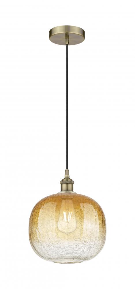 Brookhaven Sphere - 1 Light - 11 inch - Antique Brass - Cord hung - Mini Pendant